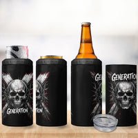 Generation X Skull 4 in 1 Can Cooler Tumbler Distressed Heavy Metal Grunge