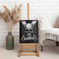 Generation X Skull Canvas Wall Art Distressed Heavy Metal Grunge