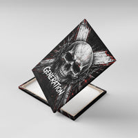 Generation X Skull Canvas Wall Art Distressed Heavy Metal Grunge