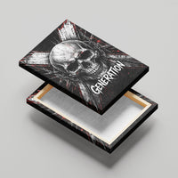 Generation X Skull Canvas Wall Art Distressed Heavy Metal Grunge