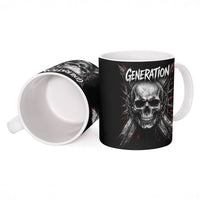 Generation X Skull Ceramic Mug Distressed Heavy Metal Grunge