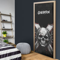 Generation X Skull Door Cover Distressed Heavy Metal Grunge