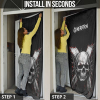Generation X Skull Door Cover Distressed Heavy Metal Grunge