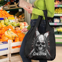 Generation X Skull Grocery Bag Distressed Heavy Metal Grunge