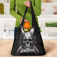 Generation X Skull Grocery Bag Distressed Heavy Metal Grunge