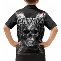 Generation X Skull Hawaiian Shirt Distressed Heavy Metal Grunge