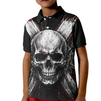 Generation X Skull Kid Polo Shirt Distressed Heavy Metal Grunge