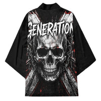Generation X Skull Kimono Distressed Heavy Metal Grunge