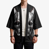 Generation X Skull Kimono Distressed Heavy Metal Grunge