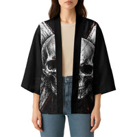 Generation X Skull Kimono Distressed Heavy Metal Grunge