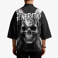 Generation X Skull Kimono Distressed Heavy Metal Grunge