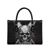 Generation X Skull Leather Bag Distressed Heavy Metal Grunge