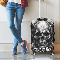 Generation X Skull Luggage Cover Distressed Heavy Metal Grunge