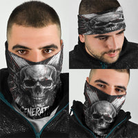 Generation X Skull Neck Gaiter Distressed Heavy Metal Grunge