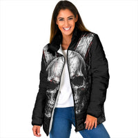 Generation X Skull Padded Jacket Distressed Heavy Metal Grunge