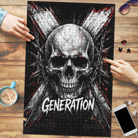 Generation X Skull Puzzle Distressed Heavy Metal Grunge