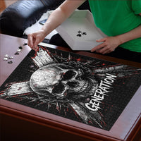 Generation X Skull Puzzle Distressed Heavy Metal Grunge