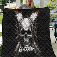 Generation X Skull Quilt Distressed Heavy Metal Grunge