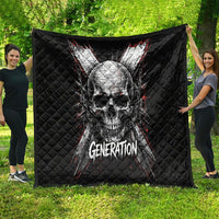 Generation X Skull Quilt Distressed Heavy Metal Grunge