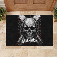 Generation X Skull Rubber Doormat Distressed Heavy Metal Grunge