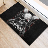 Generation X Skull Rubber Doormat Distressed Heavy Metal Grunge