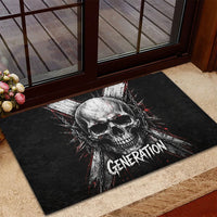 Generation X Skull Rubber Doormat Distressed Heavy Metal Grunge