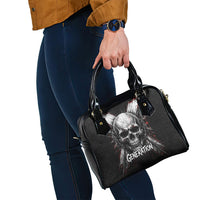 Generation X Skull Shoulder Handbag Distressed Heavy Metal Grunge