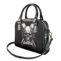 Generation X Skull Shoulder Handbag Distressed Heavy Metal Grunge