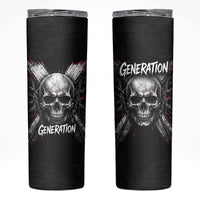 Generation X Skull Skinny Tumbler Distressed Heavy Metal Grunge