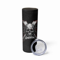 Generation X Skull Skinny Tumbler Distressed Heavy Metal Grunge