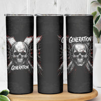 Generation X Skull Skinny Tumbler Distressed Heavy Metal Grunge