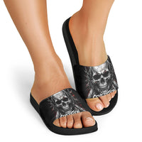 Generation X Skull Slide Sandals Distressed Heavy Metal Grunge