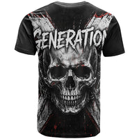 Generation X Skull T Shirt Distressed Heavy Metal Grunge