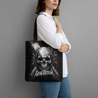 Generation X Skull Tote Bag Distressed Heavy Metal Grunge