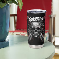 Generation X Skull Tumbler Cup Distressed Heavy Metal Grunge