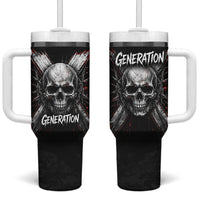 Generation X Skull Tumbler With Handle Distressed Heavy Metal Grunge