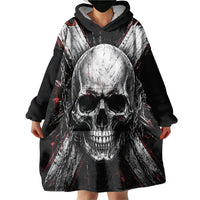 Generation X Skull Wearable Blanket Hoodie Distressed Heavy Metal Grunge