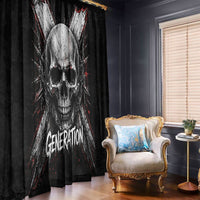 Generation X Skull Window Curtain Distressed Heavy Metal Grunge