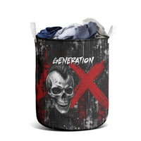 Generation X Mohawk Skull Laundry Basket Distressed Punk Rock Grunge
