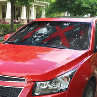 Generation X Mohawk Skull Auto Sun Shade Distressed Punk Rock Grunge