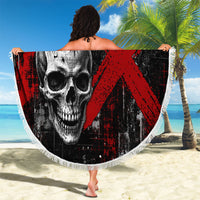 Generation X Mohawk Skull Beach Blanket Distressed Punk Rock Grunge