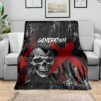 Generation X Mohawk Skull Blanket Distressed Punk Rock Grunge