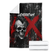 Generation X Mohawk Skull Blanket Distressed Punk Rock Grunge