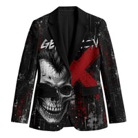 Generation X Mohawk Skull Blazer Distressed Punk Rock Grunge