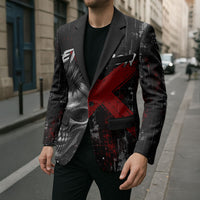 Generation X Mohawk Skull Blazer Distressed Punk Rock Grunge