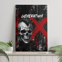 Generation X Mohawk Skull Canvas Wall Art Distressed Punk Rock Grunge