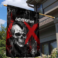 Generation X Mohawk Skull Garden Flag Distressed Punk Rock Grunge