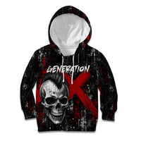 Generation X Mohawk Skull Kid Hoodie Distressed Punk Rock Grunge