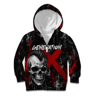 Generation X Mohawk Skull Kid Hoodie Distressed Punk Rock Grunge