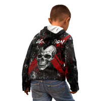 Generation X Mohawk Skull Kid Hoodie Distressed Punk Rock Grunge